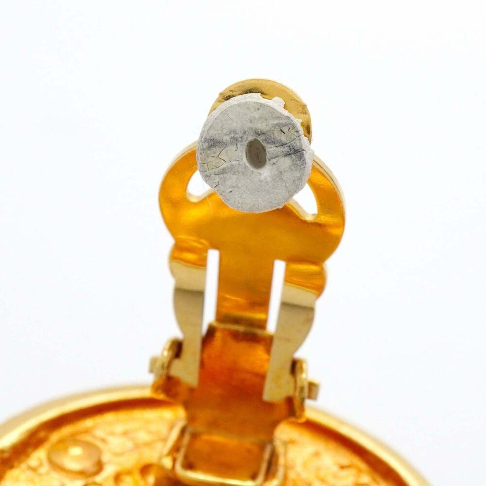 CHANEL Gold Logo Earrings - Picture 6 of 7